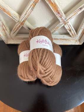 New Knit Picks Tuff Puff 100% Wool Super Bulky Yarn, Color: Doe, 3 Skeins